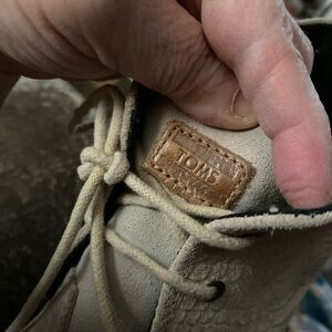 TOMS Beige Suede Ankle Boots